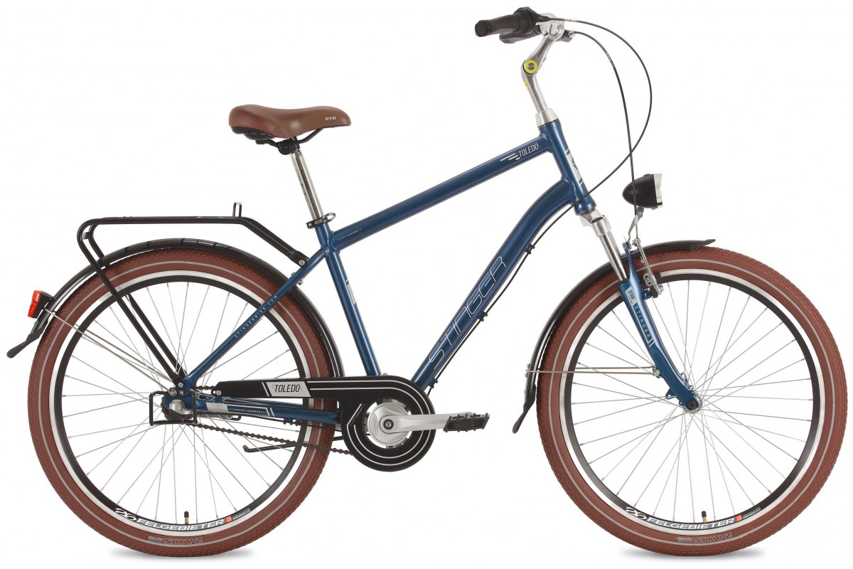 Велосипед Stinger 26" Toledo 20"; синий; SHIMANO NEXUS REVOSHIFT, 3 ск.