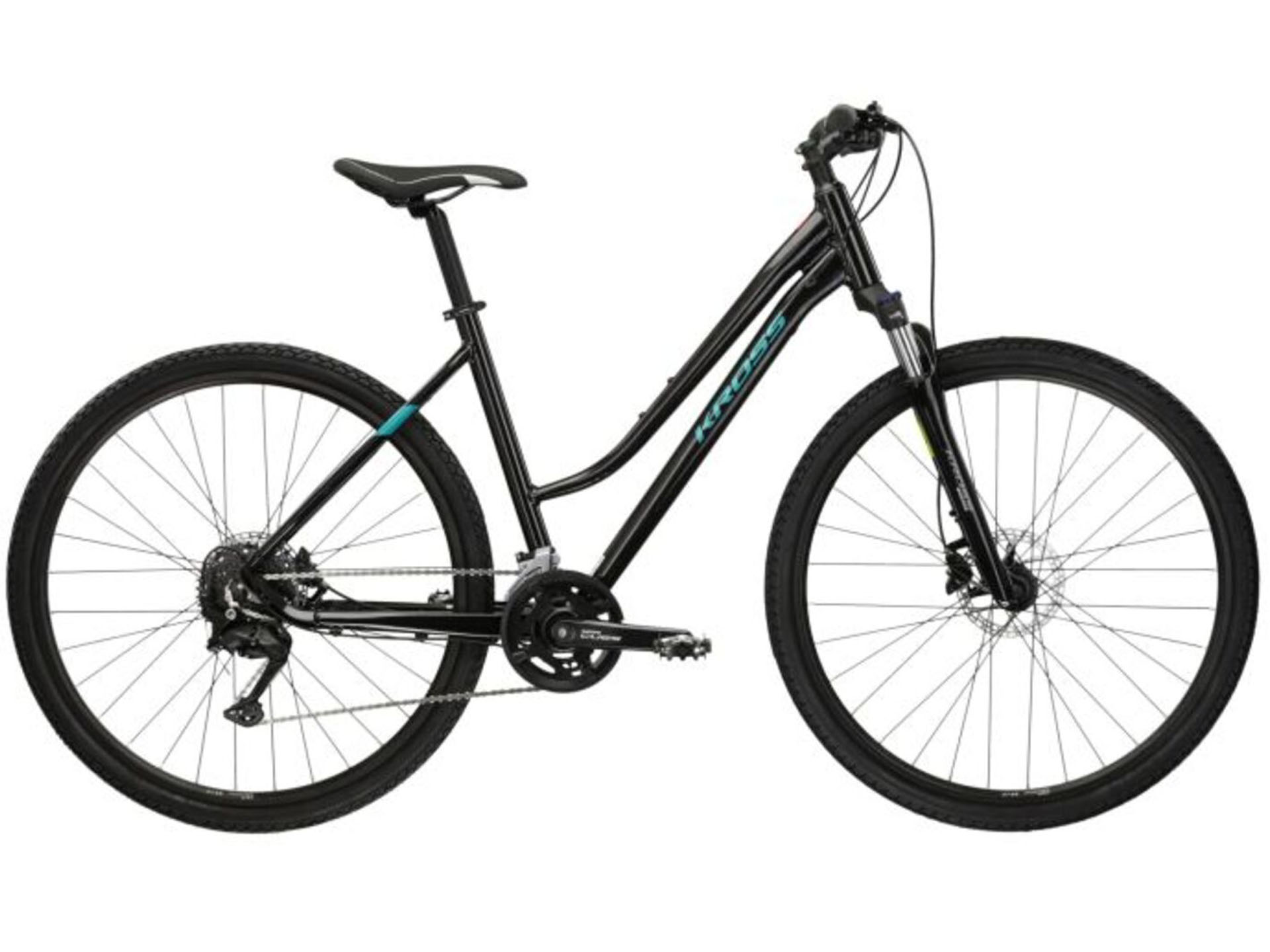 Велосипед KROSS  Evado 5.0 D 28 L bla_tur g KREV5Z28X19W005759